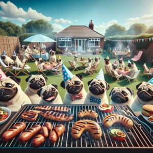 Creative BBQ Pug Party