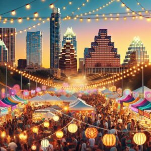 Austin skyline festival celebration