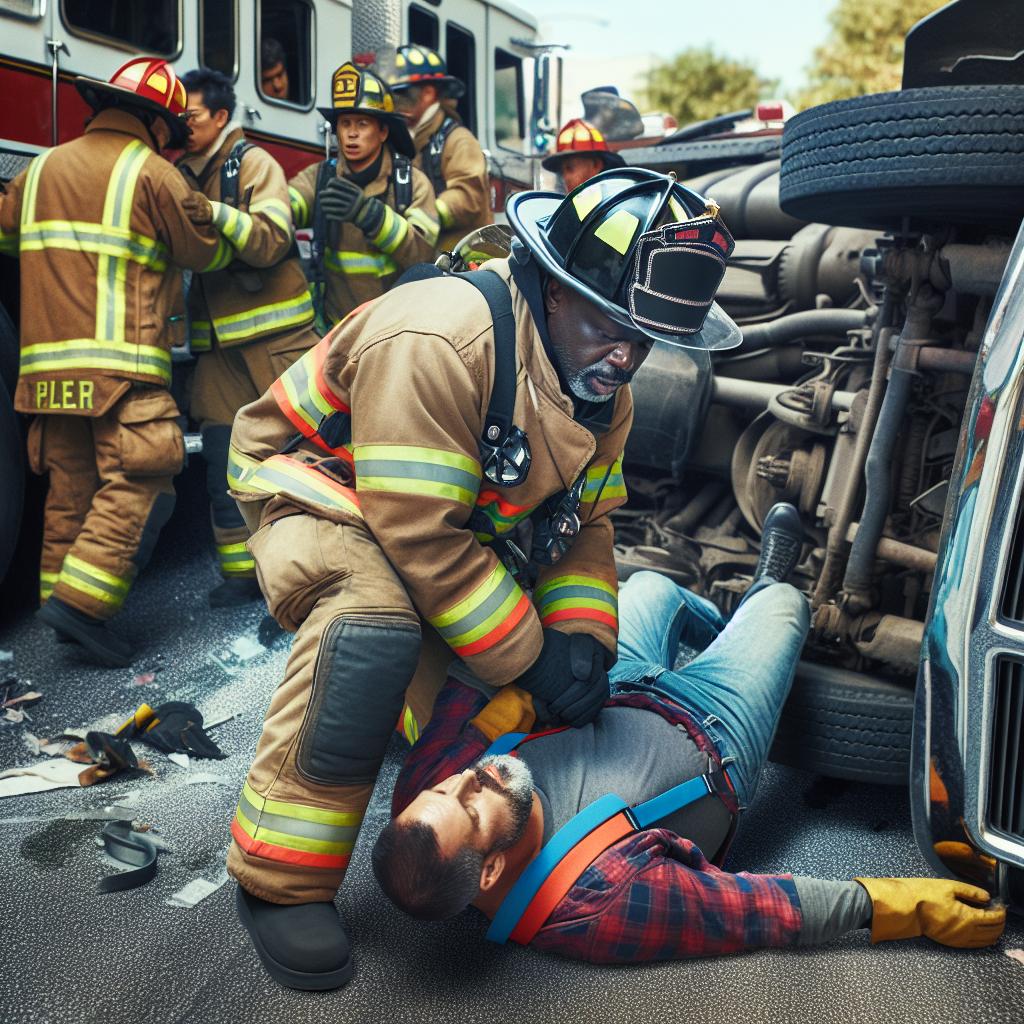 Man rescued from truck