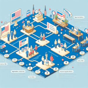 Voting process infographic design.