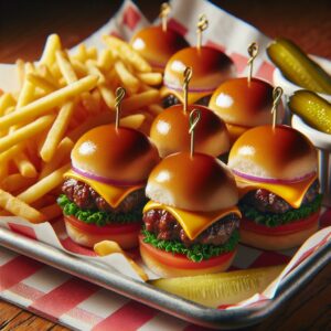 Cheeseburger sliders in Austin