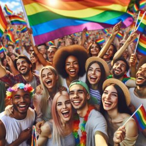 Colorful Pride Celebration Portrait.