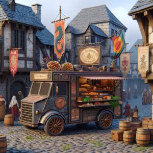 Medieval fantasy food truck.