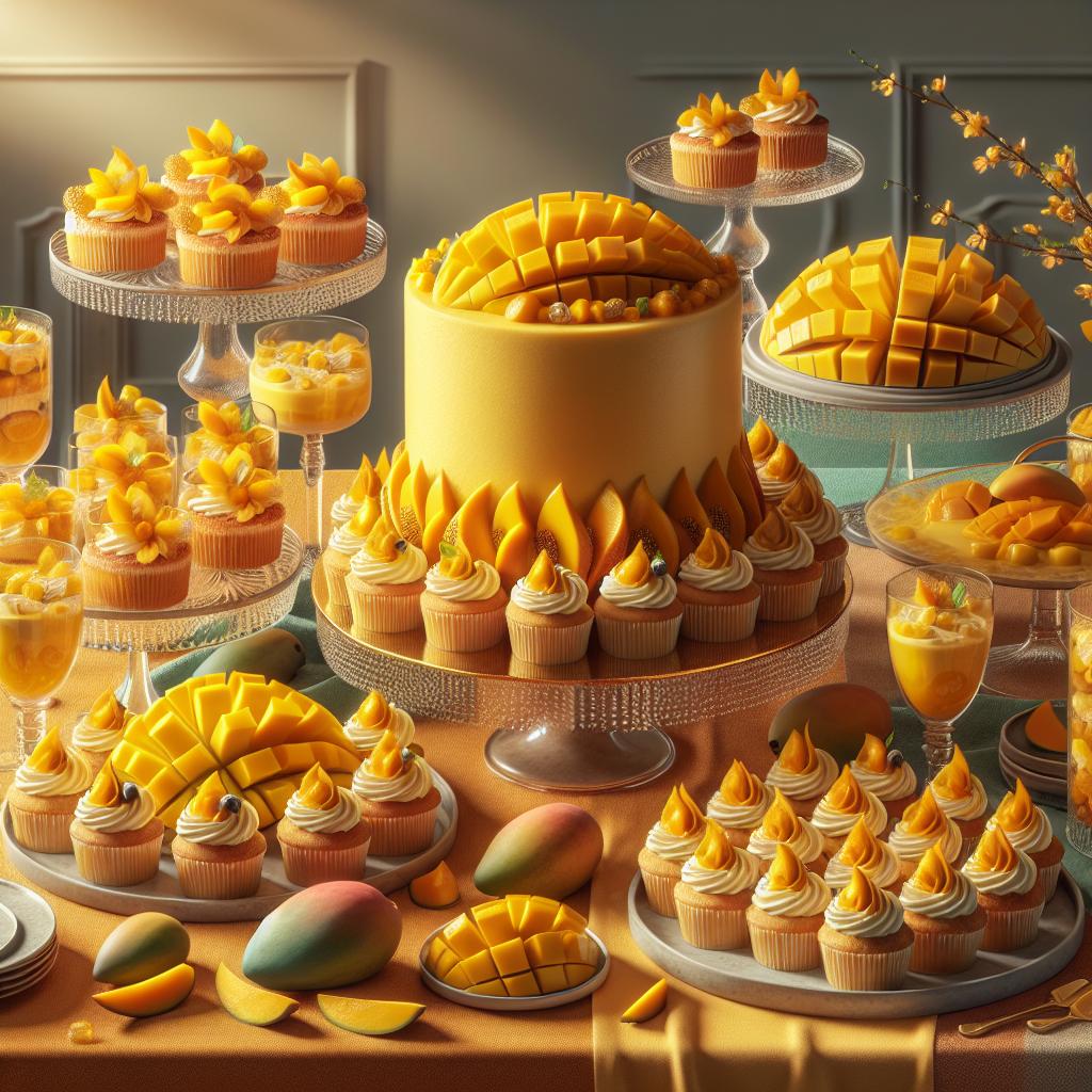 Mango dessert display table.