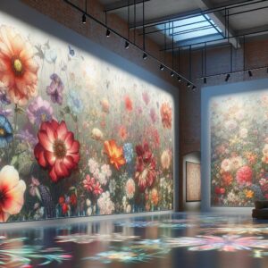 Floral projection art gallery.