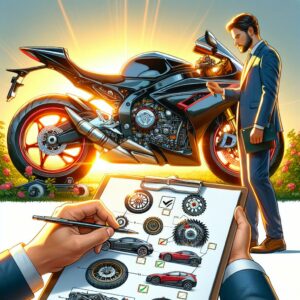 Motorcycle and identification process.