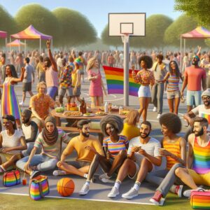 "Inclusive LGBTQ+ community gathering"