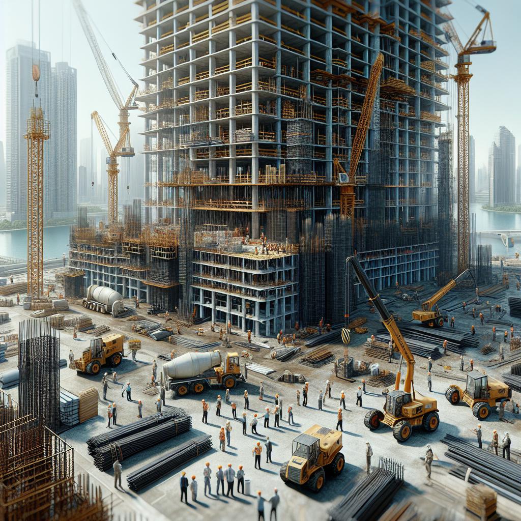 "Construction of tall building"