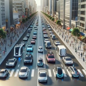 Autonomous cars on streets