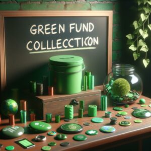 Green fund collection concept.