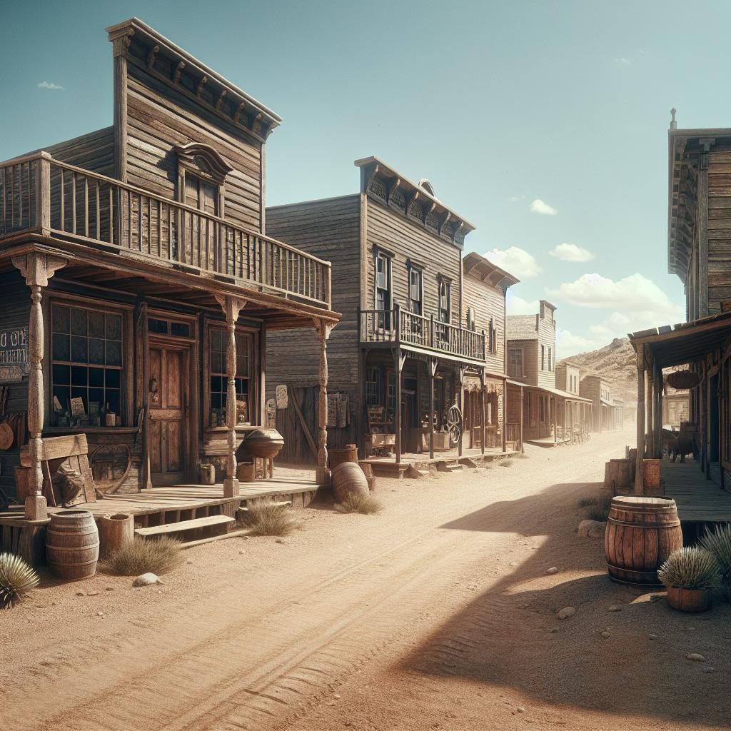 Vintage western town shot.