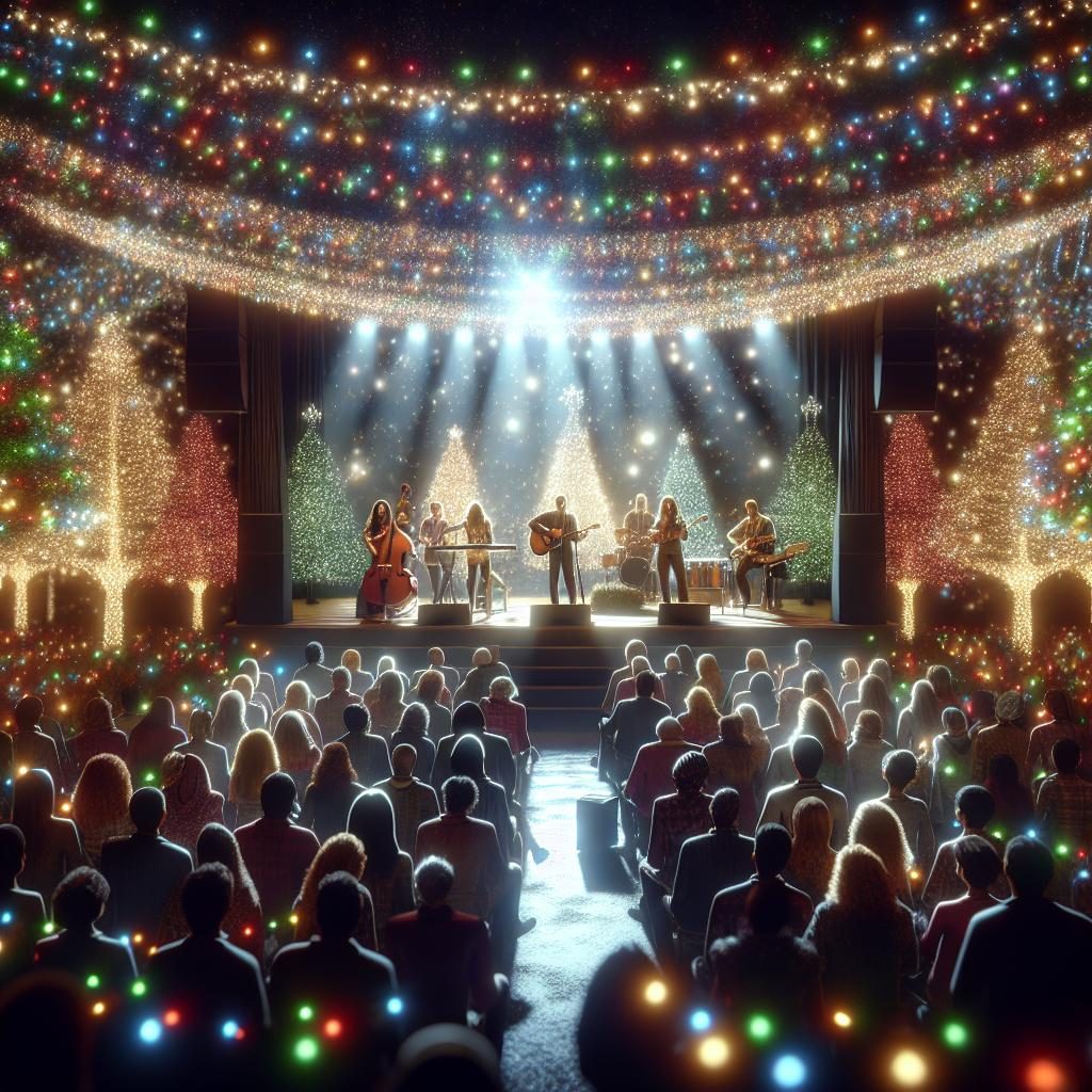 Christmas lights extravaganza concert.