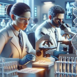 Forensic DNA analysis process.