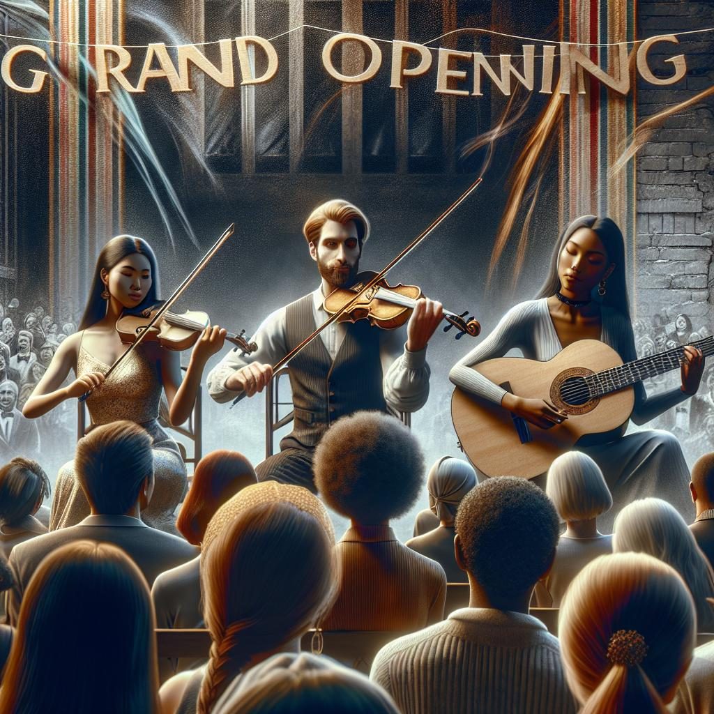 Musicians at grand opening.