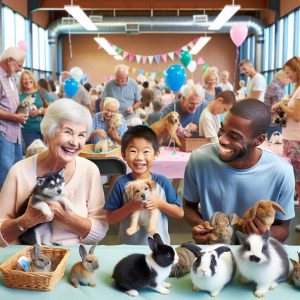 Pet adoption event happiness