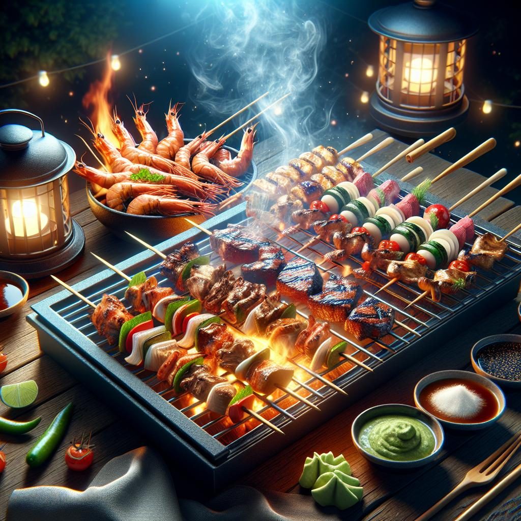 Japanese BBQ grill feast.