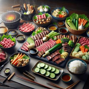 Japanese barbecue food concept.