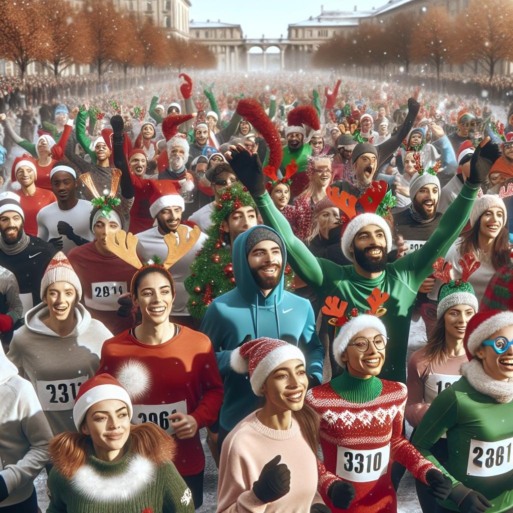 Christmas-themed fun run.