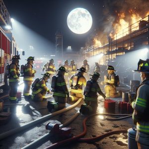 Firefighters at Night