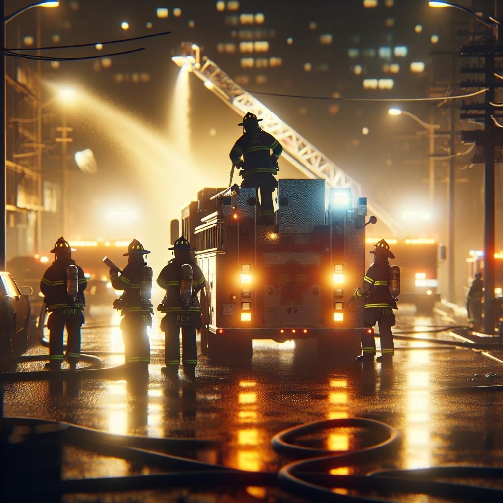 Firefighters at Night