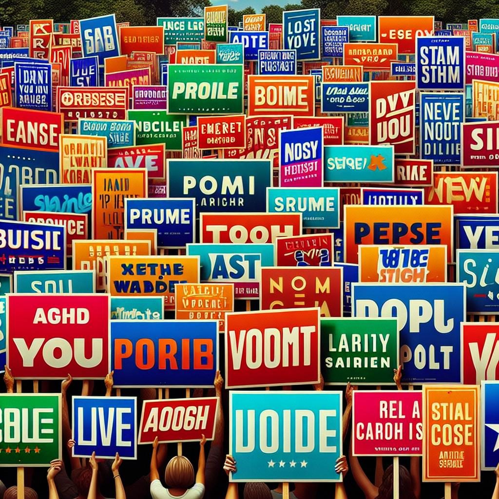 Colorful Campaign Signs