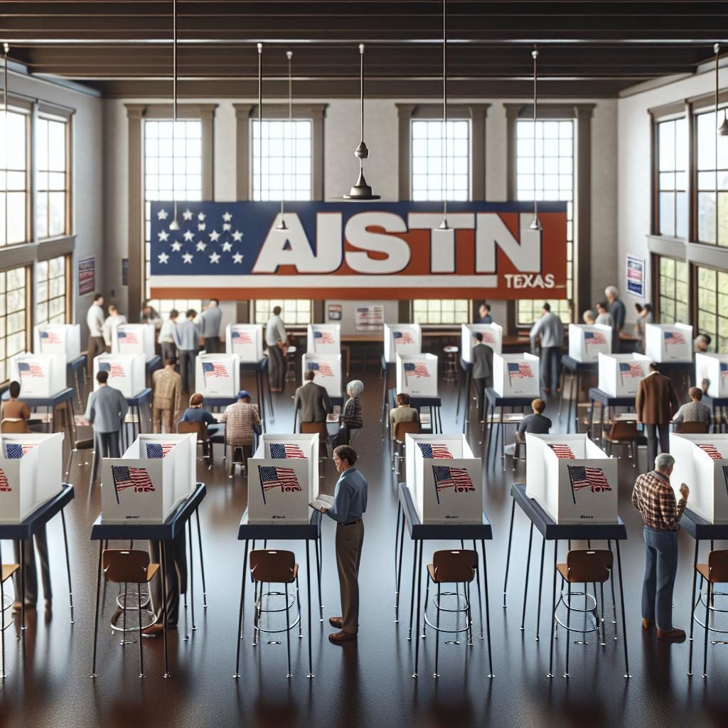 Voting booths in Austin