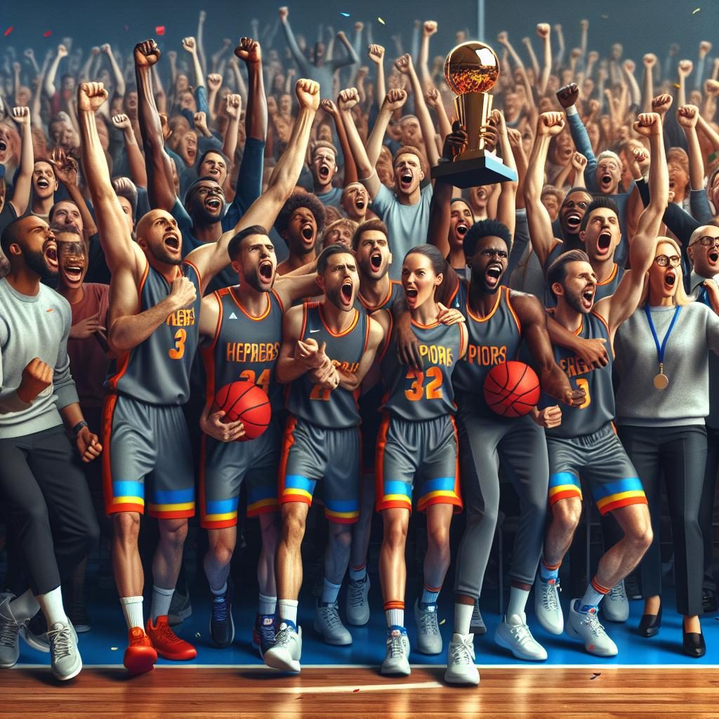 Basketball Victory Celebration