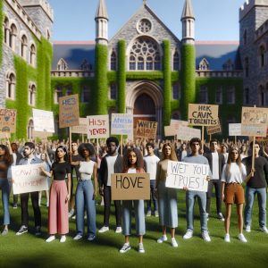 Campus protest signs