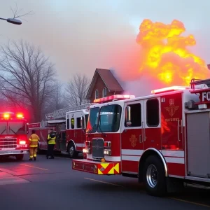 Firefighters responding to an emergency incident in Austin