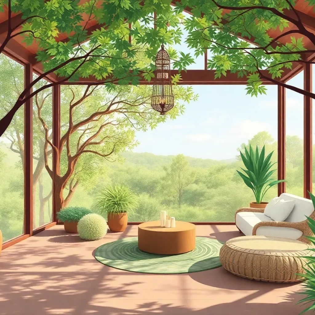 Healing sanctuary of the Within Center in Austin, featuring tranquil nature elements.