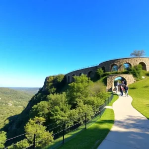 Visitors enjoying the Pennybacker Bridge Overlook