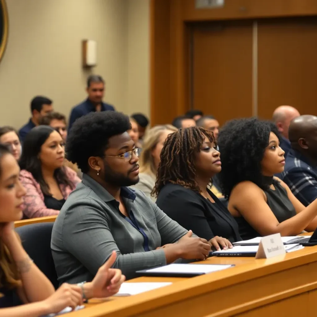 Austin City Council meeting discussing police union contract