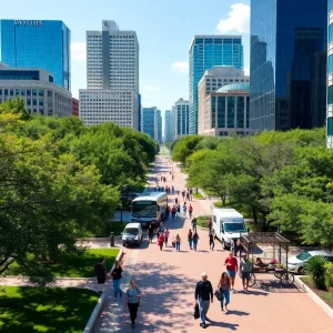 Downtown Austin representing future urban development and community stability