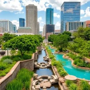 A view of Austin with emphasis on green infrastructure and water conservation projects.