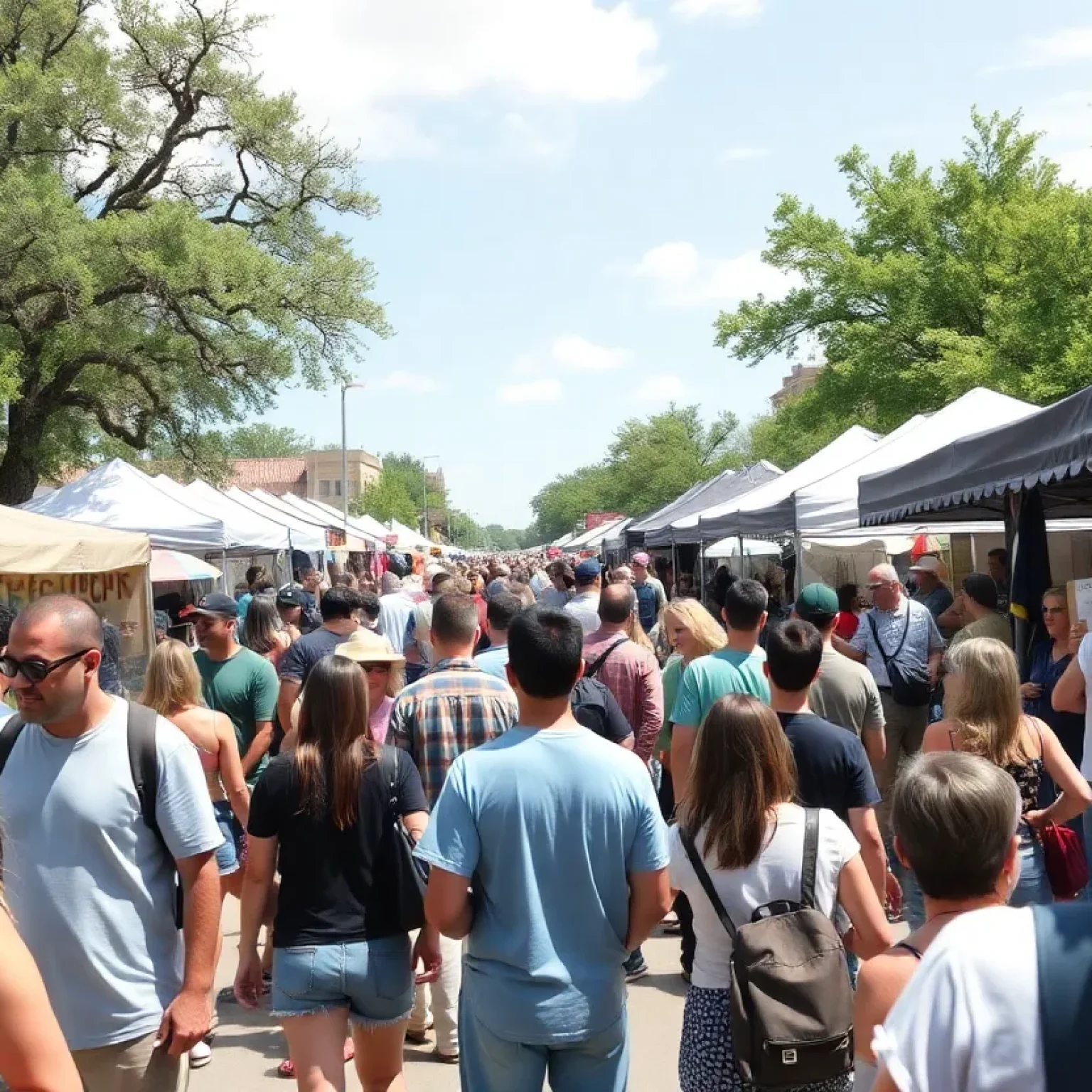 Crowd enjoying weekend events in Austin