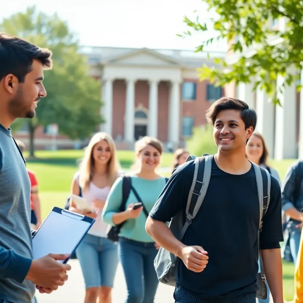 Students on the campus of the University of Texas at Austin