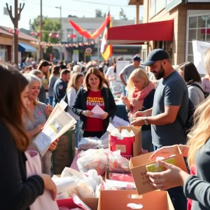 Volunteers and community members supporting LA wildfire relief efforts.