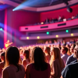 Audience enjoying the 'Come From Away' musical performance