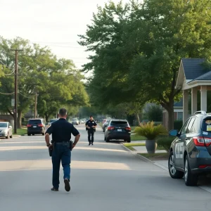 Hyde Park neighborhood in Austin with police presence