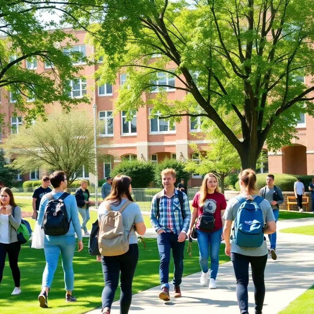 Campus life at a university during a leadership transition