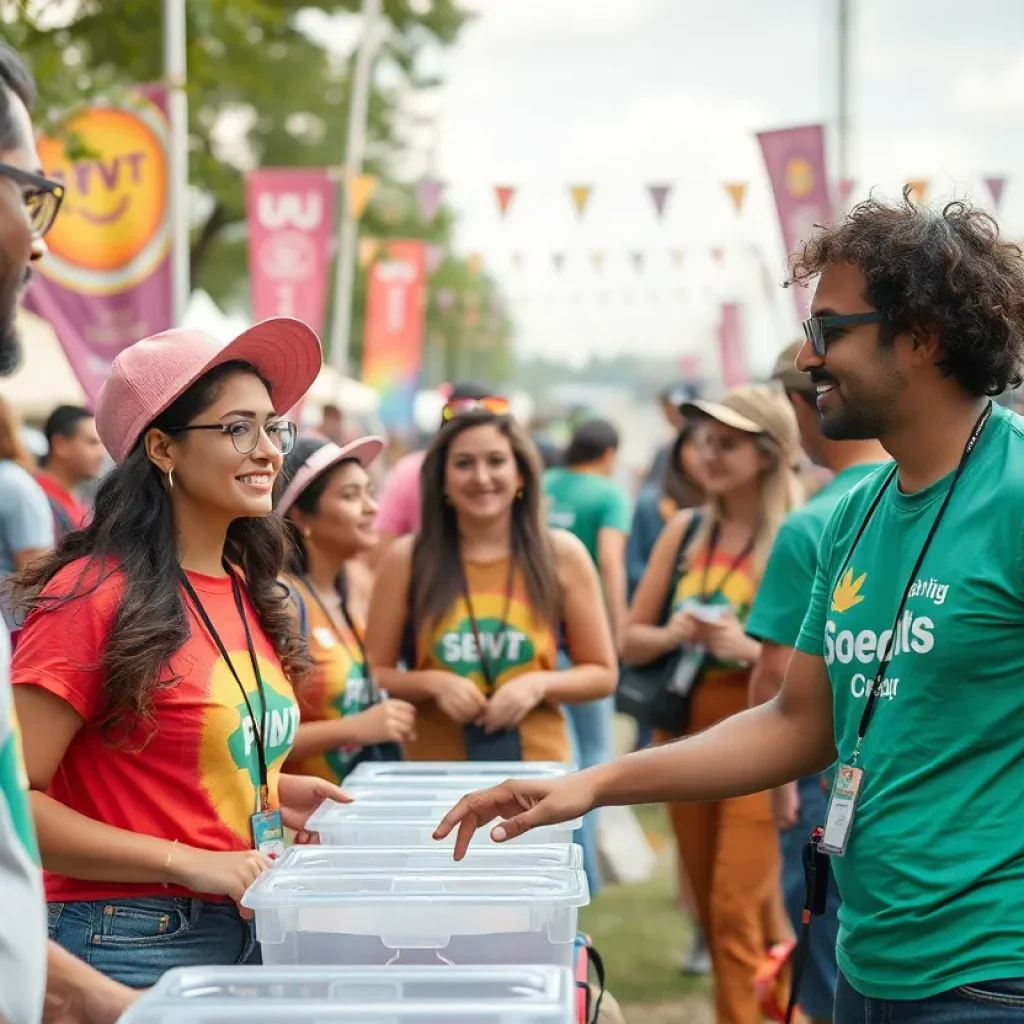 Volunteers at SXSW 2025 festival in Austin