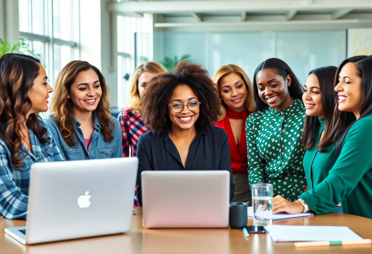Diverse women entrepreneurs working together in Austin