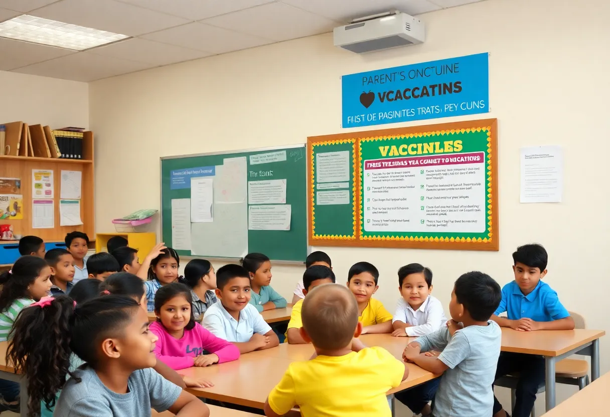 Classroom vaccination awareness poster