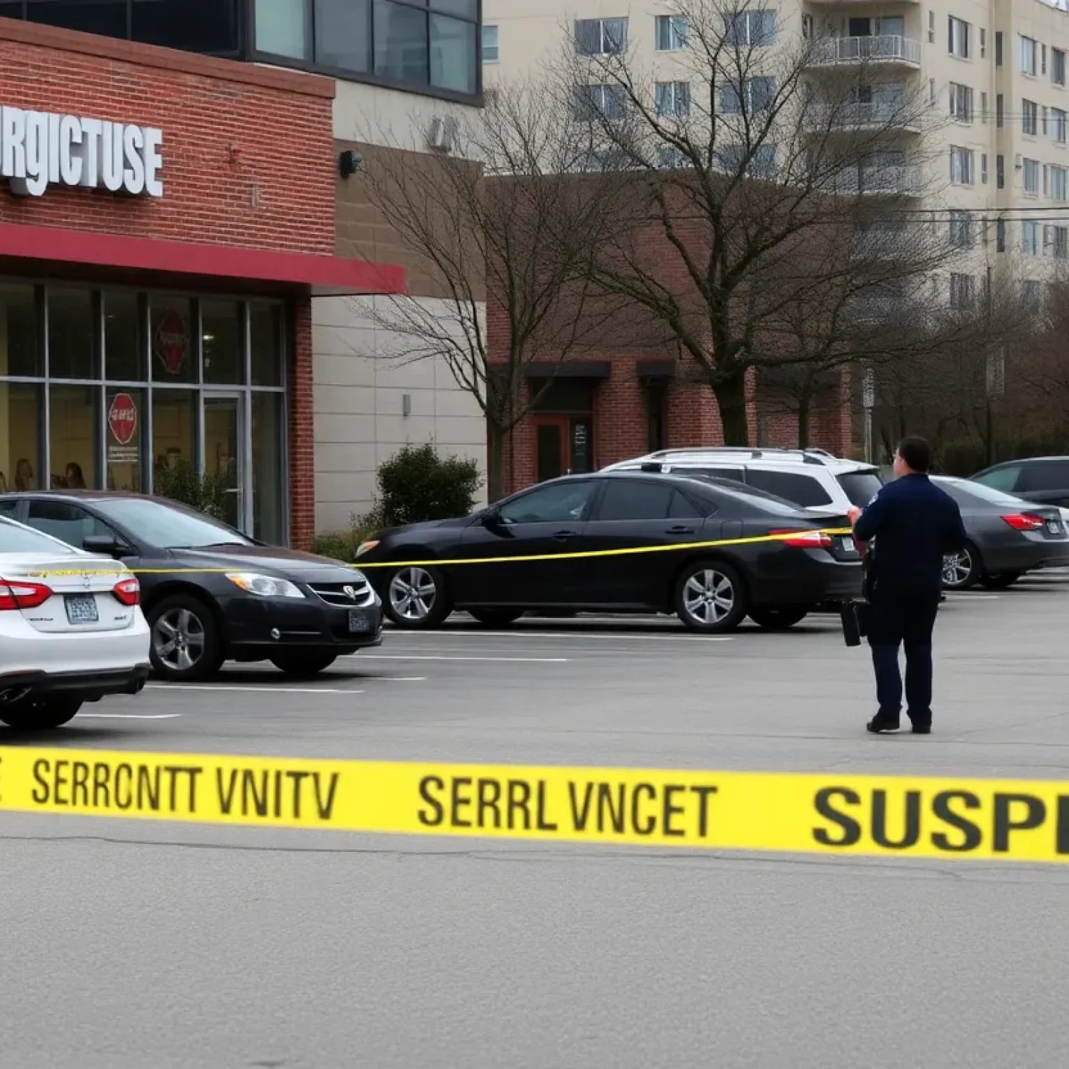 Business parking lot in Austin, reflecting community concern for safety