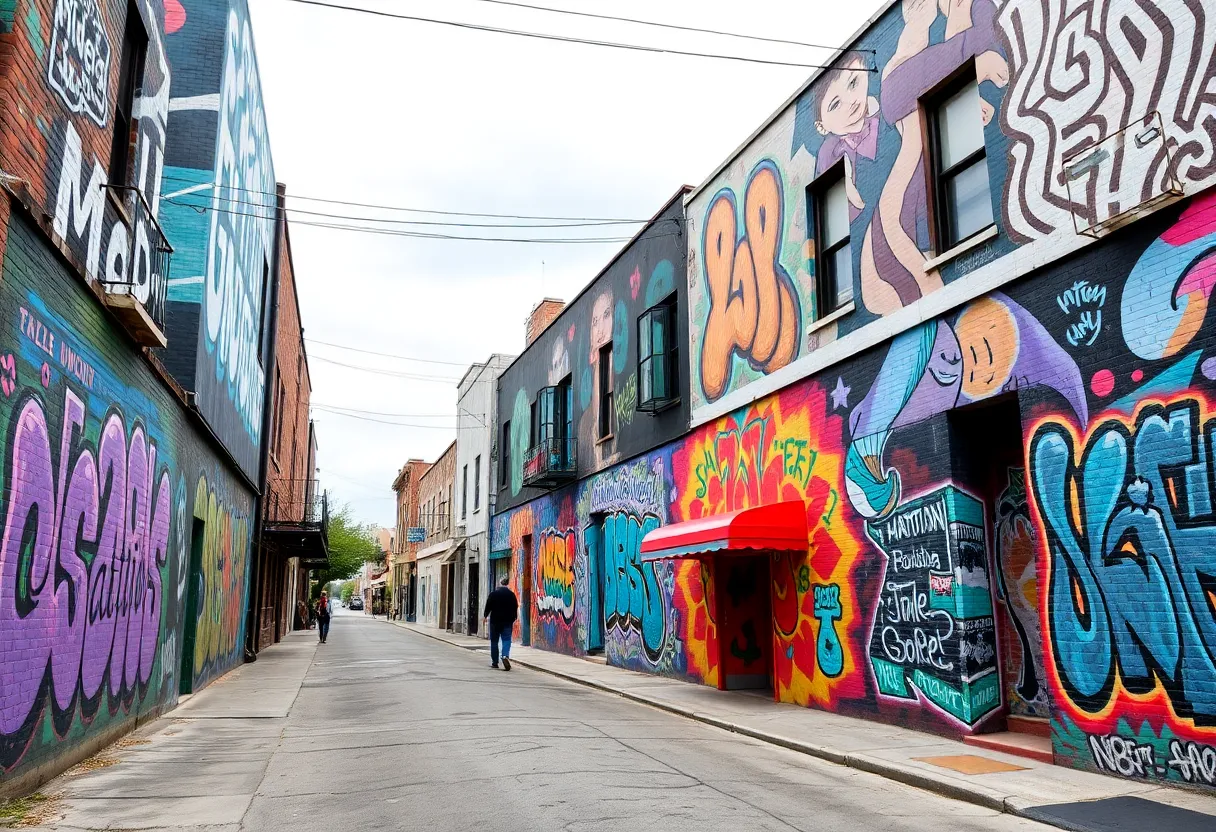 Murals and artistic spaces depicting Austin's vibrant culture