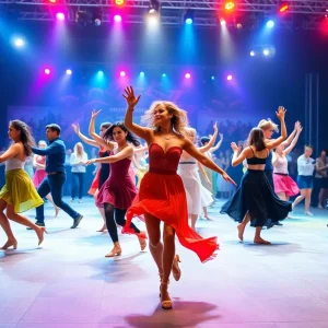 Dancers performing at the Austin Dance Festival 2025