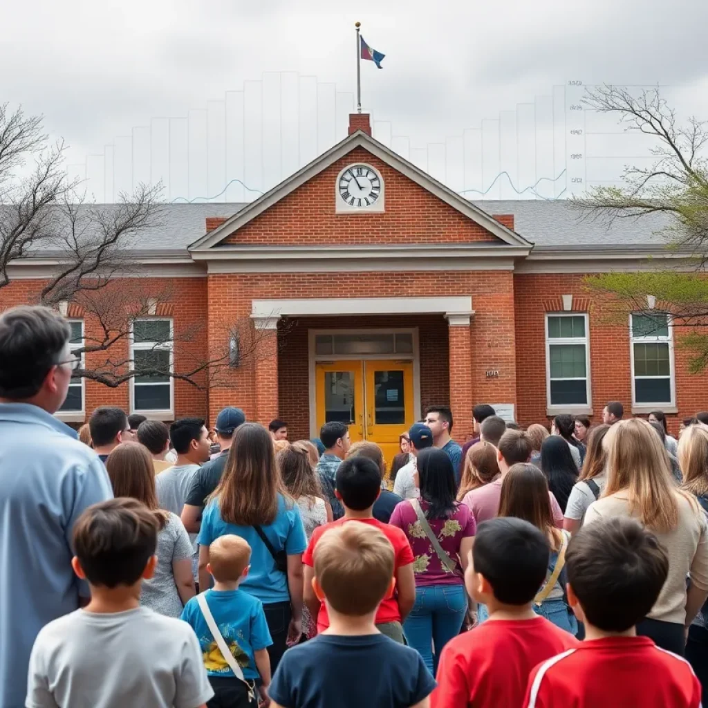 Austin school building amidst community concerns over budget deficit