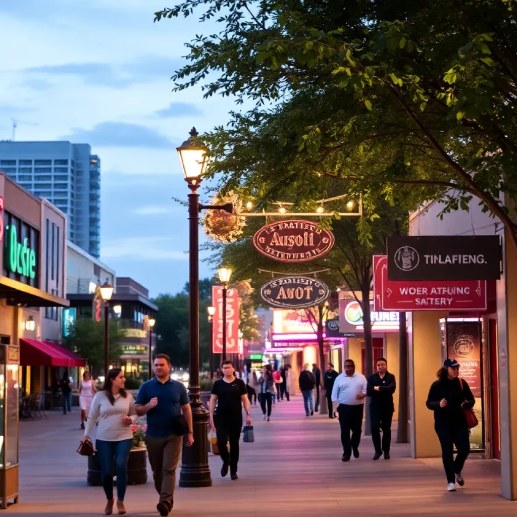 Improved safety measures on Austin's Sixth Street with pedestrians and better lighting