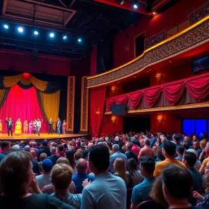Theater audience enjoying a Broadway production in Austin