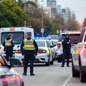 Police officers responding to a situation in Austin, Texas